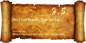 Hollerbach Sarolta névjegykártya